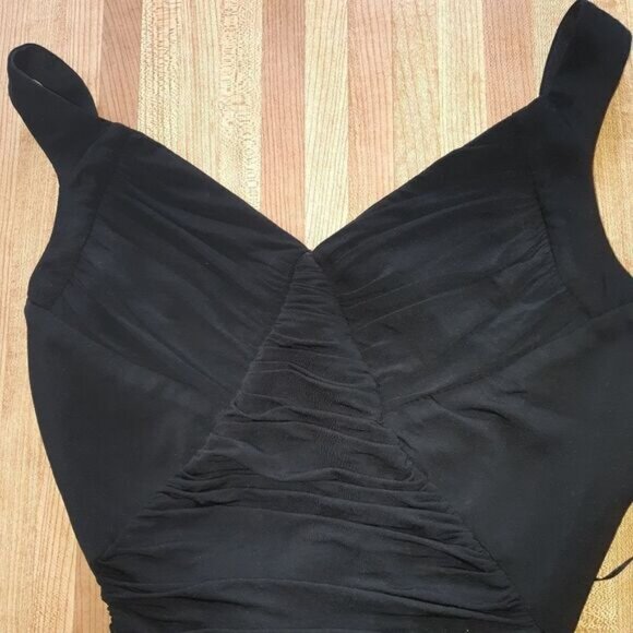 Le chateau Black Long Ruched Knit Formal Dress XXS - Picture 5 of 15